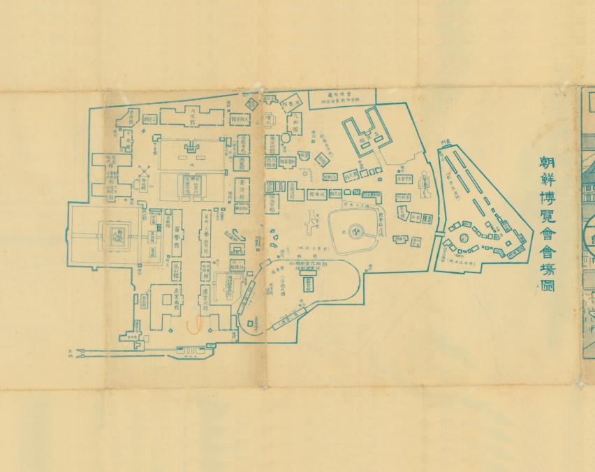 경성안내도의 뒷면_조선박람회회장도 이미지